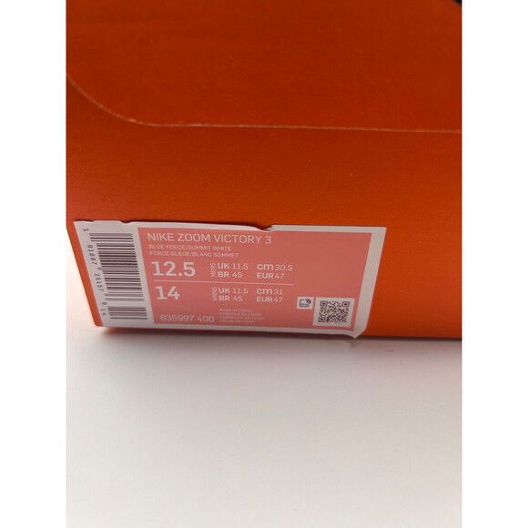 NIKE Zoom Victory 3 Men's Distance Track Spikes Cleats Blue Force/White SZ 12.5 - Picture 3 of 8